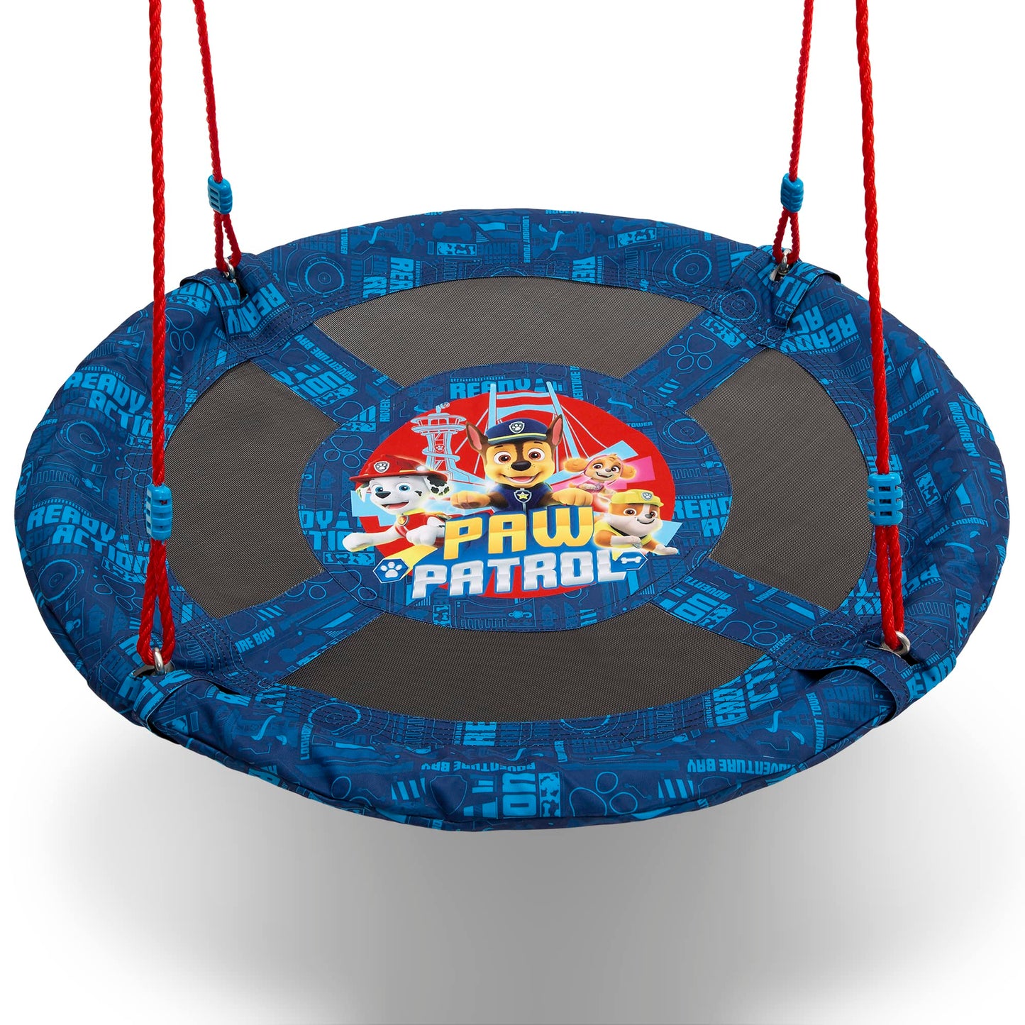 Delta Children PAW Patrol 40-Inch Saucer Swing for Kids – Attaches to Swing Sets or Trees – Includes All Necessary Hanging Hardware & Rope