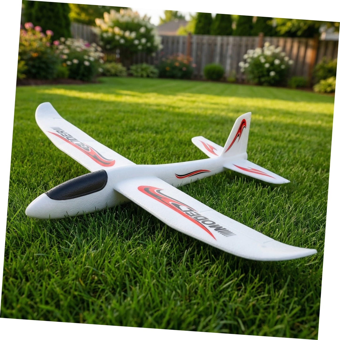 PATKAW Foam Glider Airplane – 38.9 Inch Large Throwing Glider with 2 Flight Modes, Lightweight Outdoor Flying Toy for Kids, Throwing Flying Toy for Outdoor Play for Boys & Girls Ages 4-10