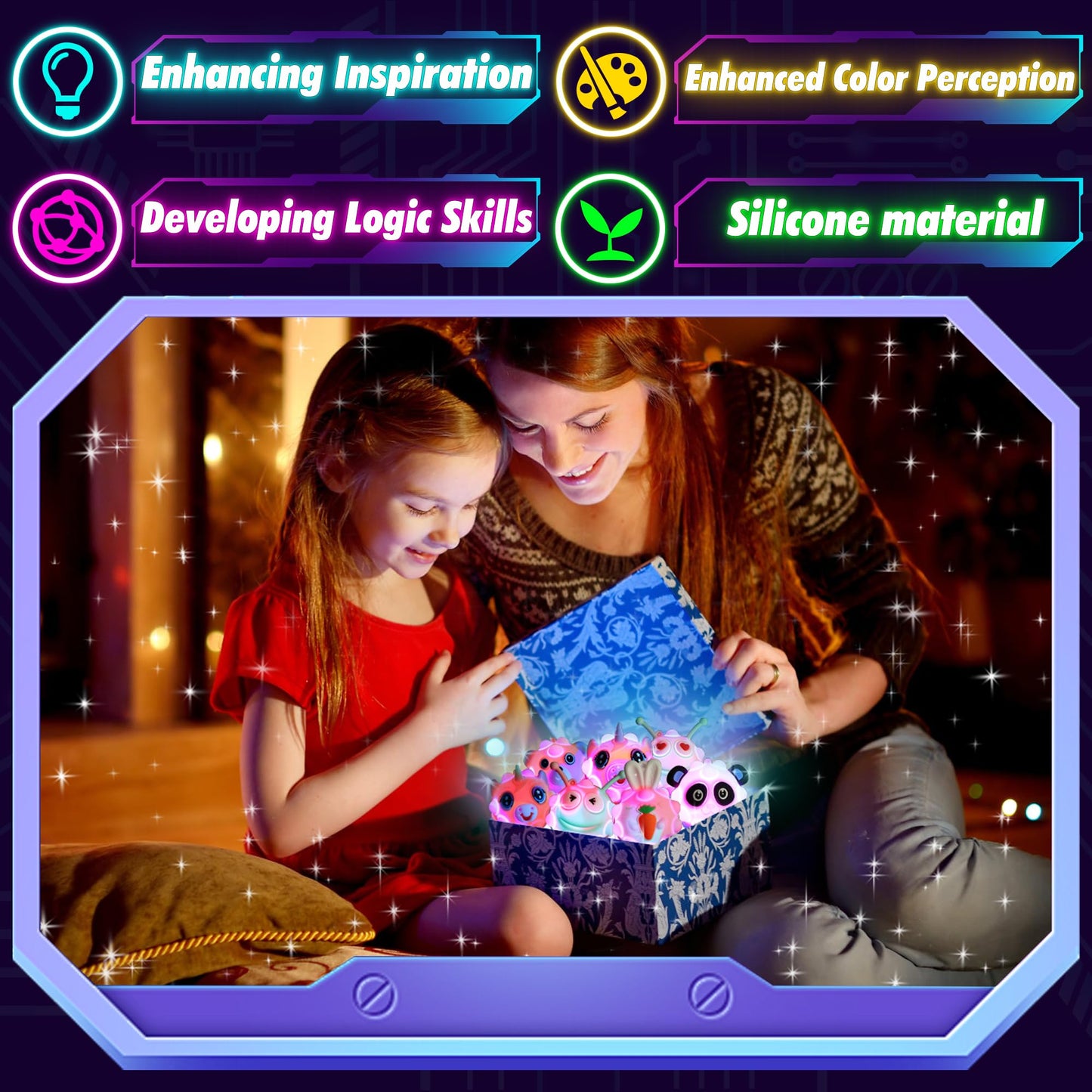18PCS Light Up Fidget Balls Party Favors, 2 inch 3D Animal Pop Balls Fidget Toys, Party Favors for Kids 4-12, Goodie Bags Stuffers, Pinata Stuffers, Birthday Gifts, Classroom Prizes, Treasure Box Toys