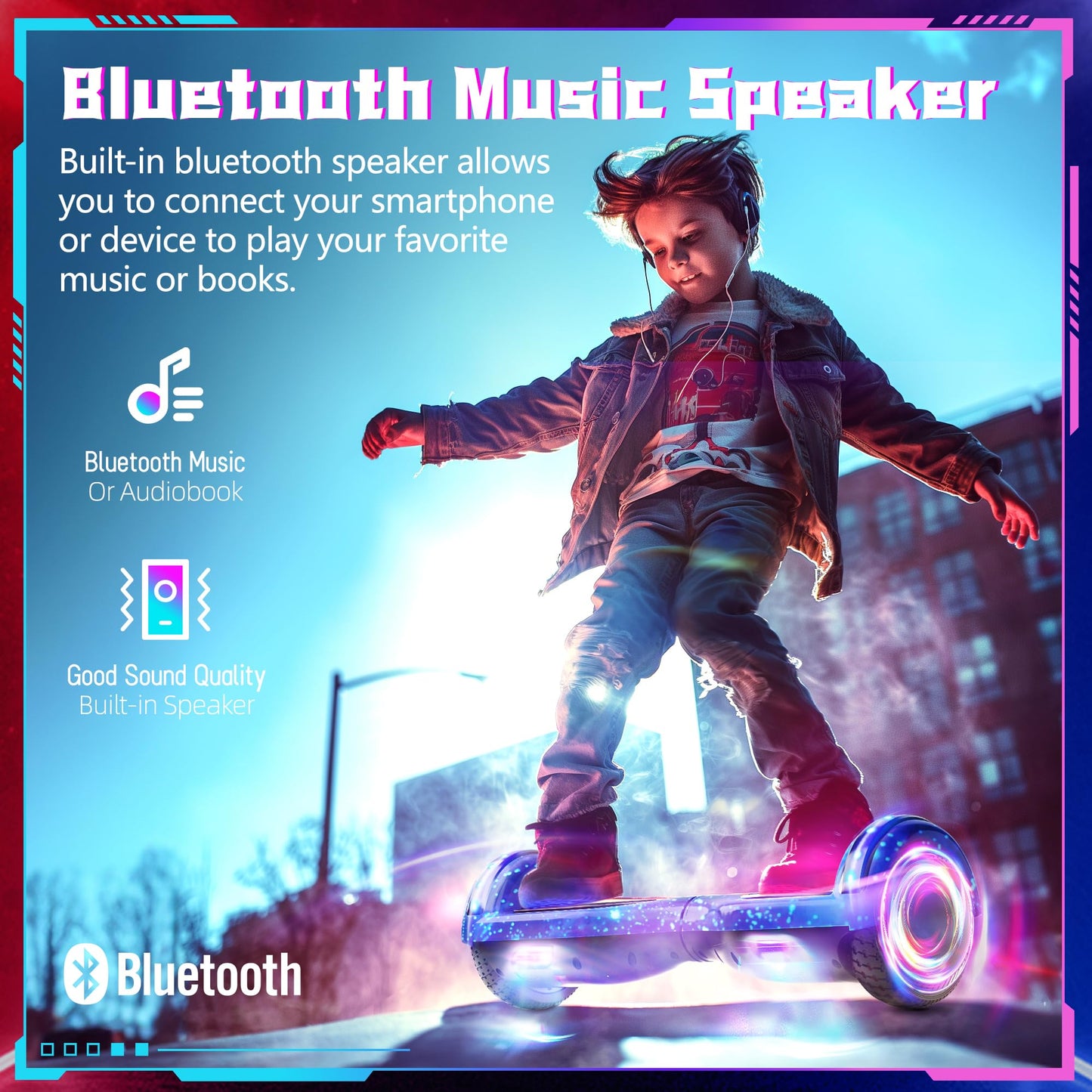 SISIGAD Scooter, 6.5" Flash Wheels & Corlorful LED Lights, All for Girls Boys Kids Ages 6+