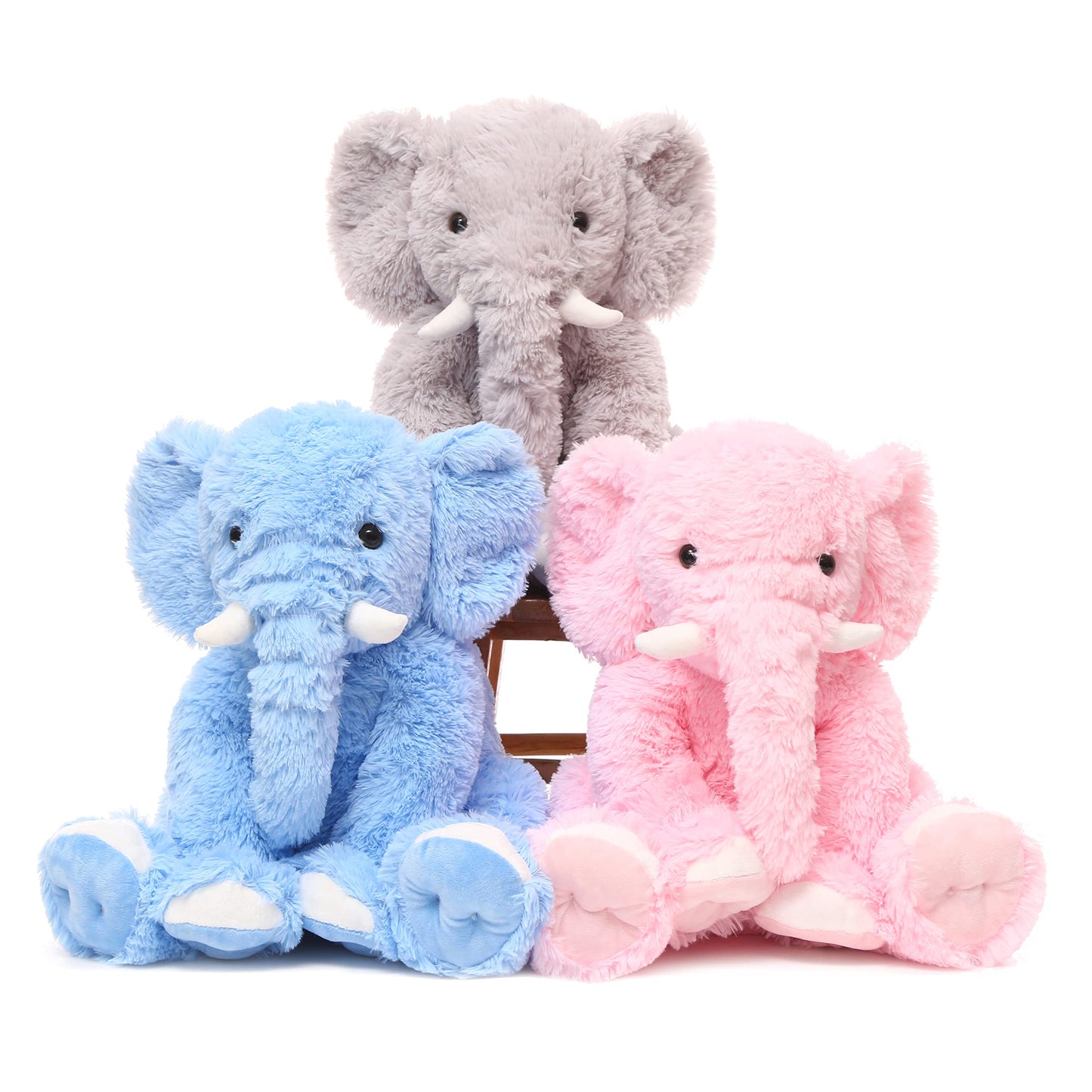 MorisMos Large Elephant Stuffed Animal, 19.6inch Soft Stuffed Elephant Plush Companion Gifts for Girls Boys, Purple