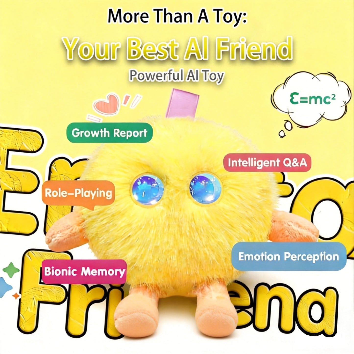 CINQALETHE Emotional Support AI Robot Toy Companion Pet – Smart Interactive Plush Toys for Kids, Realistic Intelligent Robotic Stuffed Pets Animal with Emo AI Technology