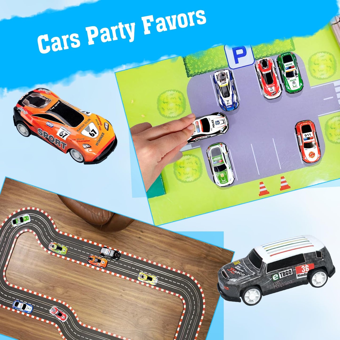 SENONAPO 240 Pcs Mini Pull Back Cars Toy Cars Bulk Kids Pull Back Cars Party Favors Fun Goodie Bag Stuffers Metal Race Vehicles Classroom Prizes for Boys Girls Birthday Supplies