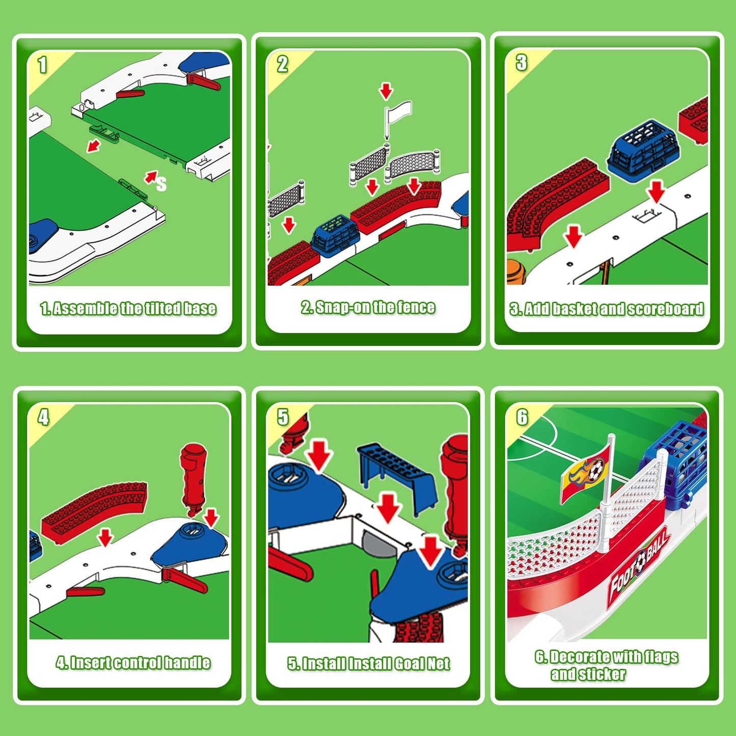 Mini Soccer Table Game for Kids - Football Board Games for 3 4 5 6 7 8 9 10 11 12 Year Olds - Pinball Interactive Indoor Sports Toys Birthday for Boys Girls Age 4-8 6-8 8-12