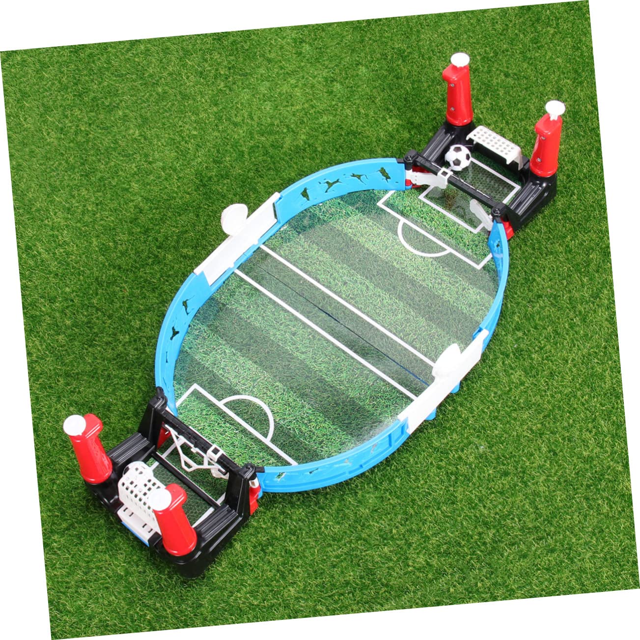 BESPORTBLE Mini Tabletop Football Game Plastic Double Player Soccer for Mini Balls Compact Portable Indoor Table Soccer Gift