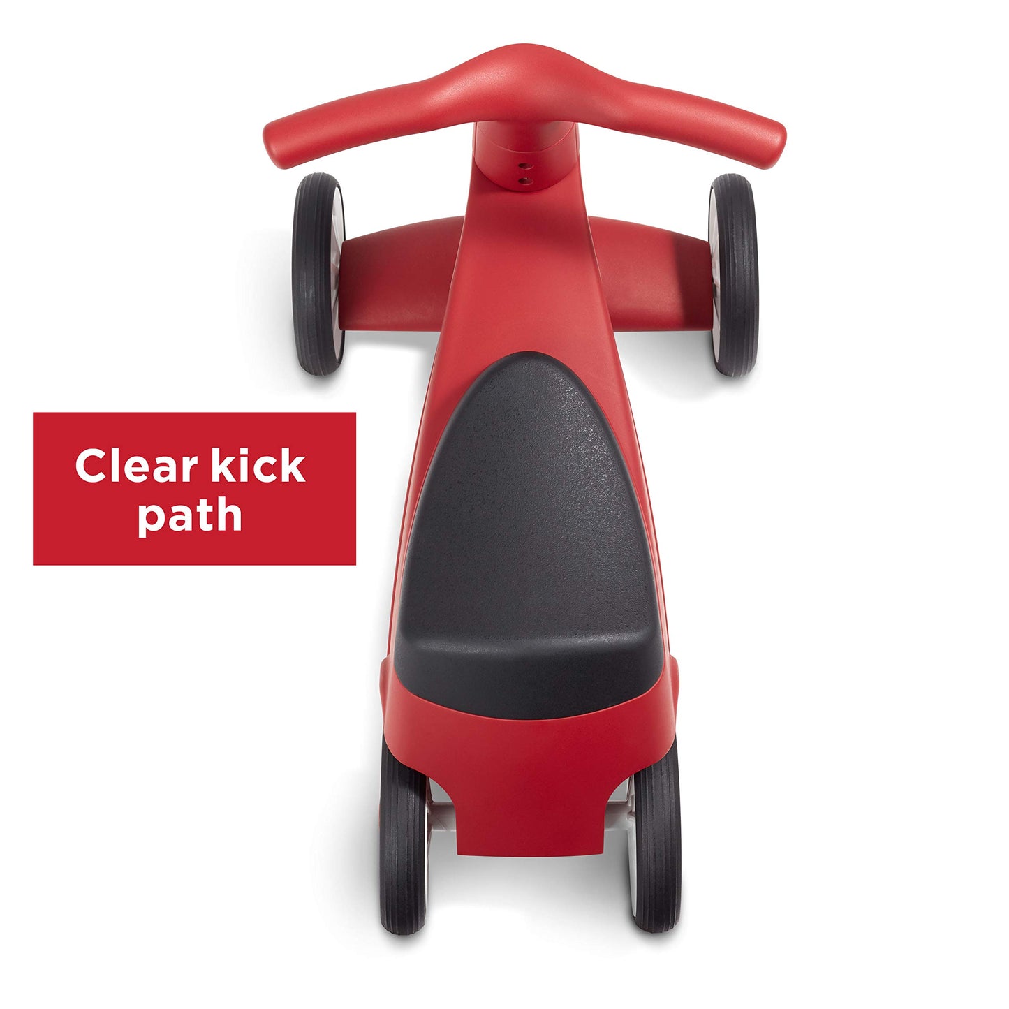 Radio Flyer Scoot About Sport Ride On, For Toddlers 1-3, Stable Wide-Set Front Wheels, Front Steering, Clear Kick Path, Under Seat Storage, Easy-Glide Wheels, 42 lb Capacity, Toddler Ride On Toys