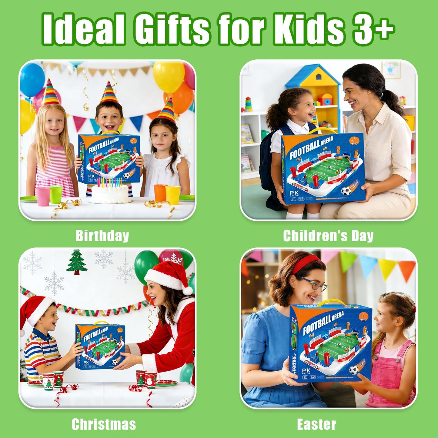 Mini Soccer Table Game for Kids - Football Board Games for 3 4 5 6 7 8 9 10 11 12 Year Olds - Pinball Interactive Indoor Sports Toys Birthday for Boys Girls Age 4-8 6-8 8-12