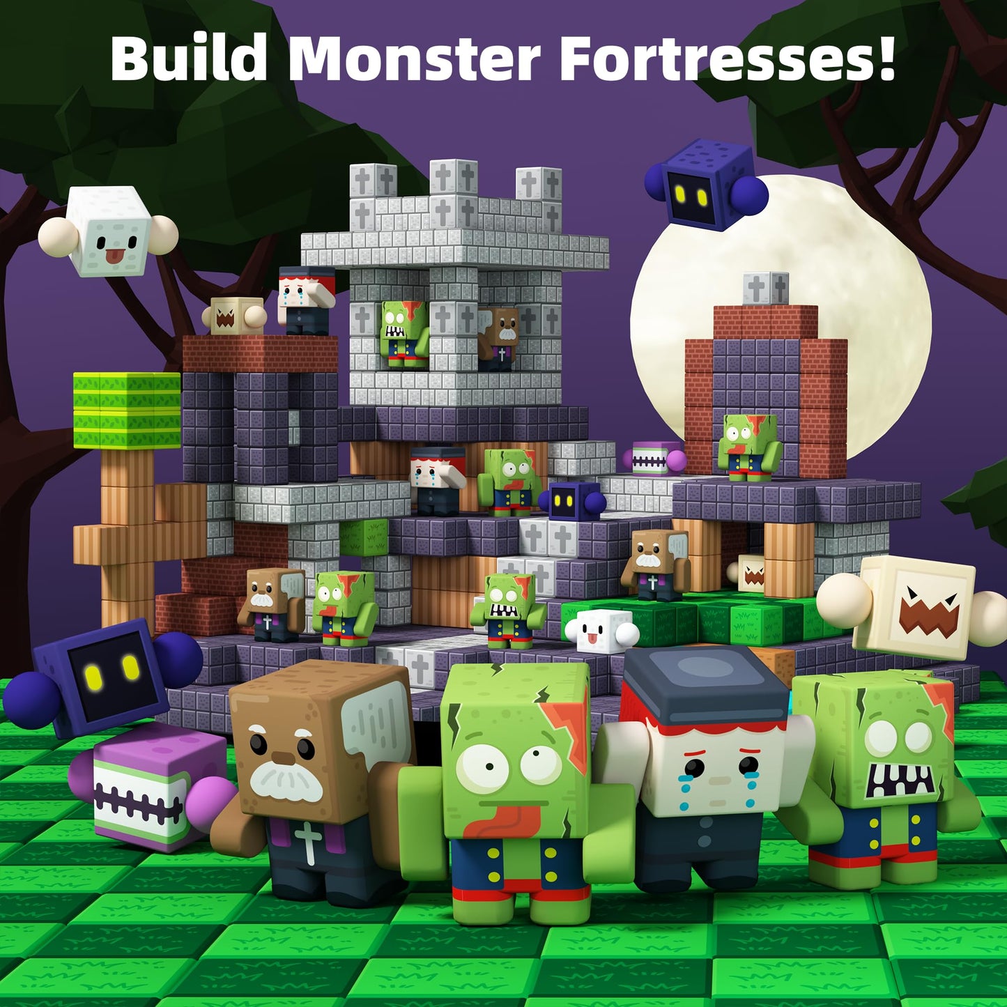GobiDex 108PCS Magnetic Blocks & Figures Crew Playset, Build Weird Monster MagWonder with STEM Building Toys, Pretend Play Montessori Gift for Boys and Girls 3+ Years Old