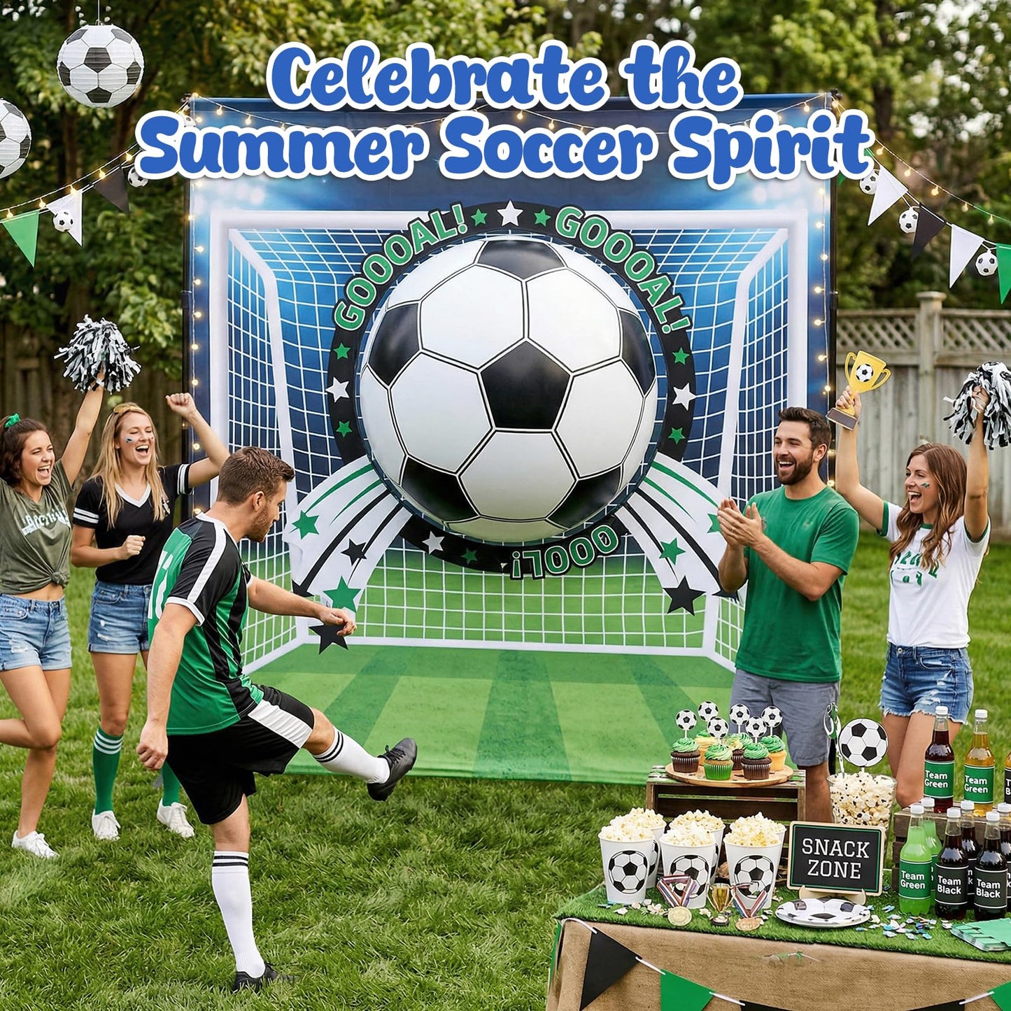 AMOR PRESENT Inflatable Soccer Balls, 27-inch Beach Ball for Beach Toys & Soccer Goodie Bags Stuffers, Birthday Party Decorations, Party Favors for Kids