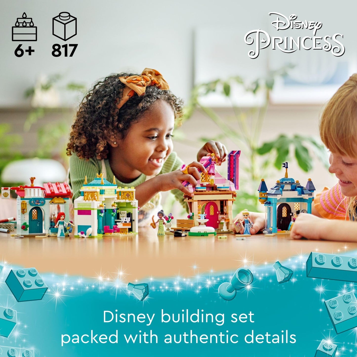 LEGO Disney Princess Market Adventure Building Toy Set - Pretend Play Disney Toy Figures & Playsets for Girls & Boys, Ages 6+ - Gifts for Kids, Birthdays, Events - 43246