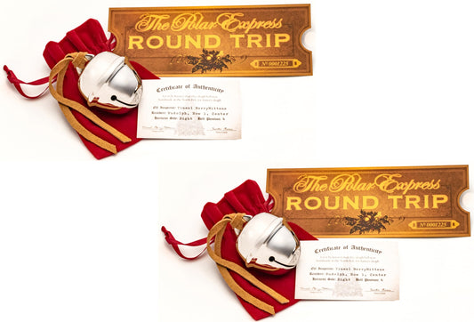 LILYDEAL Polar Exp Sleigh Bell, Round Trip Ticket, and Certificate of Authenticity (2)