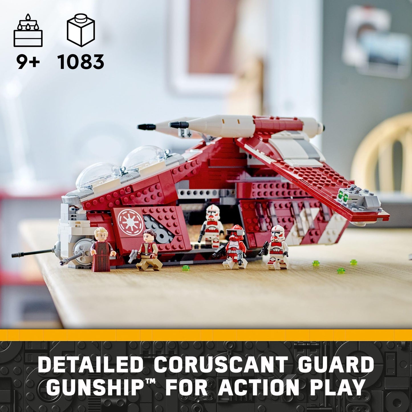 LEGO Star Wars: The Clone Wars Coruscant Guard Gunship - Buildable Star Wars Toy for 9 Year Olds - Gift Idea for Fans - Includes 3 Clone Trooper Minifigures - 75354