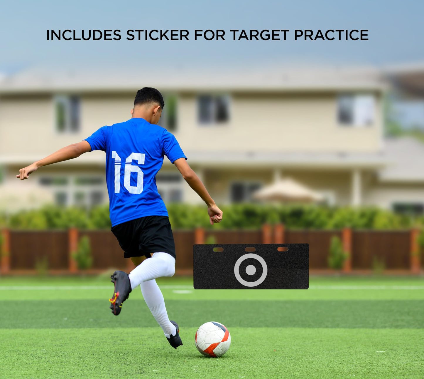 ZivPlay Soccer Rebounder Board Soccer Training Equipment Portable Wall Trainer for Kick Back Practice with 2 Ball Rebound Angles 40 x 16 Inch