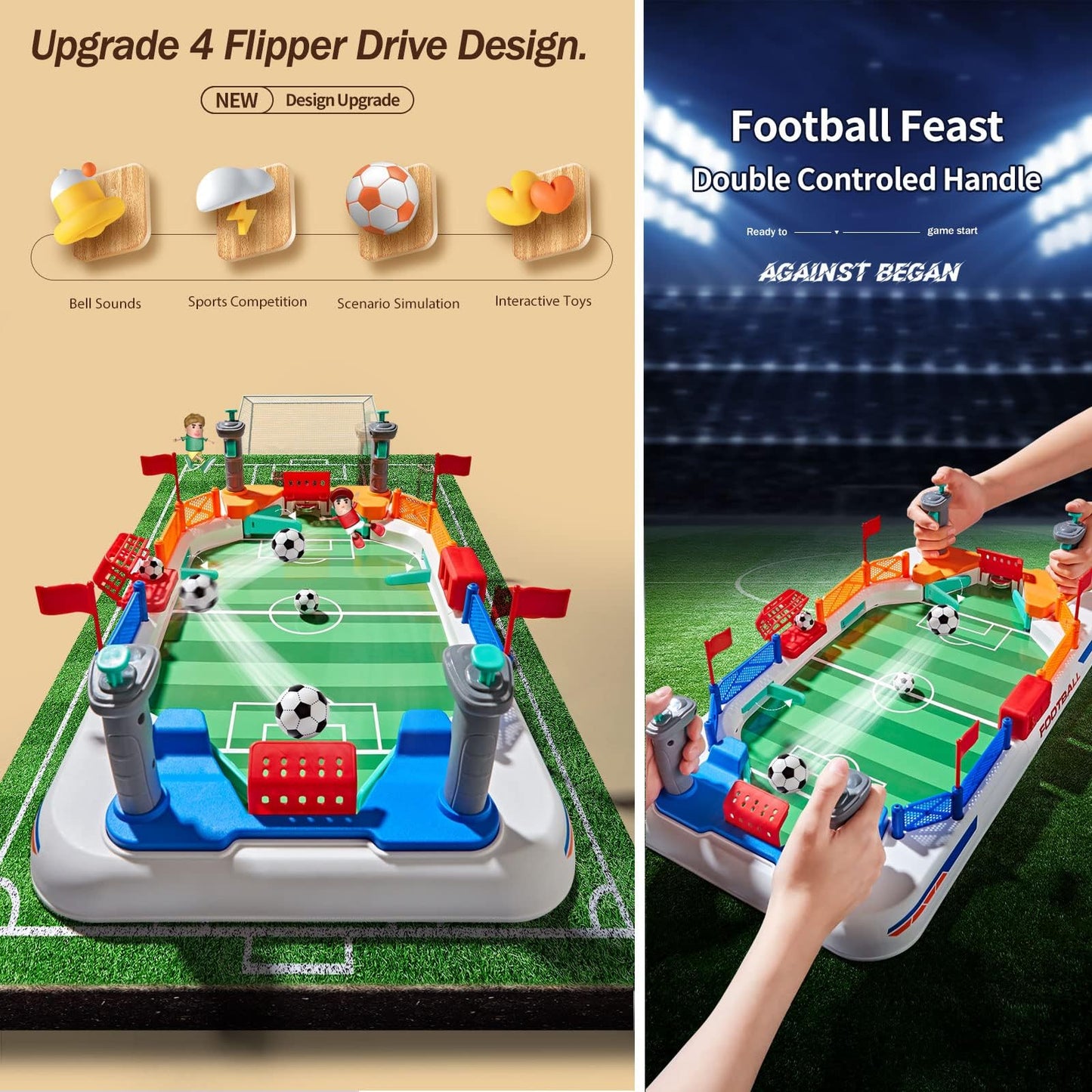 Mini Soccer Board Game for Kids: Foosball Table Toys for 3 4 5 6 7 8-12 Year Old Kids - Pinball Interactive Sports Game Age 3+ Indoor Home Party - Gift for Boys Girls Birthday Christmas Grandkids