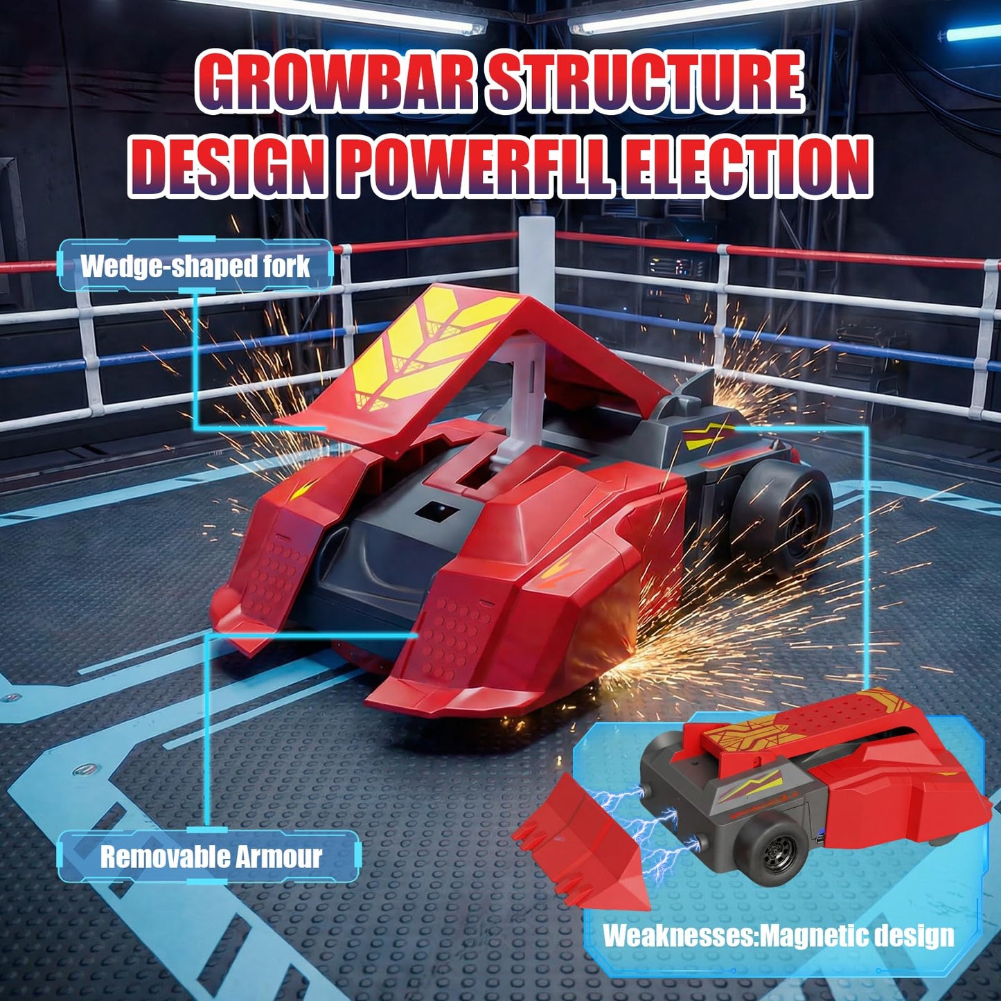 Crakrora Battle Bots Toys for Boys Ages 6-12 - Remote Control Fighting Robots for 2 Player Battle Game, Combat Robot Action Figures, STEM Toys for Kids Age 6 7 8 9 10 11 12 Year Old