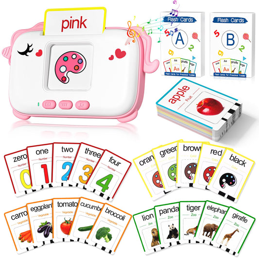 Montessori Learning for 1+ Year Old Toys, Talking Flash Cards for Toddler 1-3 2-4, Autism Sensory Speech Therapy for Boys Girls 2 3 4 Year Old Kids Gifts, Unicorn Style With 160 Commonly Used Words