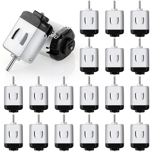 Mudder 20 Pieces Micro Electric Motor DC 1.5-3V 23000RPM Cars Toys Rectangular Small Electric Motor for DIY Toys Science Projects Metal Engine Motor Kit