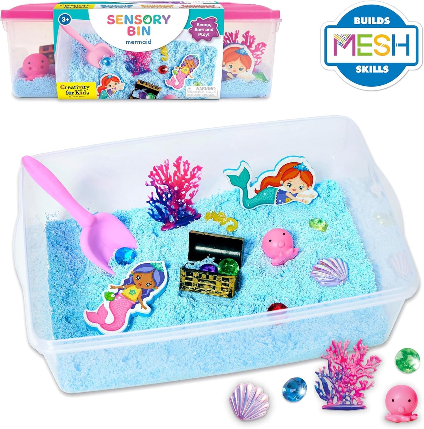 Creativity for Kids Sensory Bin: Mermaid - Mermaid Toys and Sensory Bins for Toddlers, Sensory Box and Bin Filler, Toddler Activities and Gifts for Girls (Ages 3+)