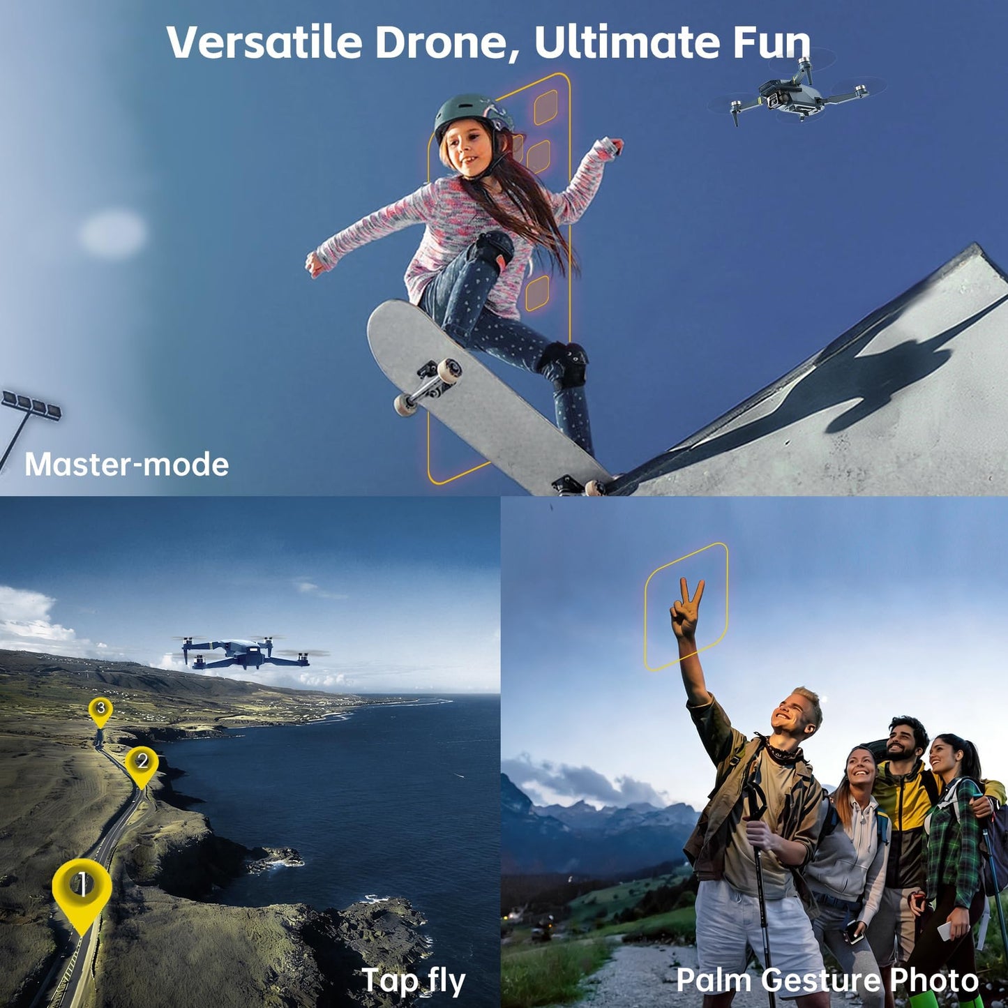 4K Drone with Camera 2650 ft Long Range 84 min Flight Time Super Endurance Foldable Drone with Camera for Beginners, WiFi FPV Quadcopter, Brushless Motor, Auto Hover, Follow Me (3 Batteries)