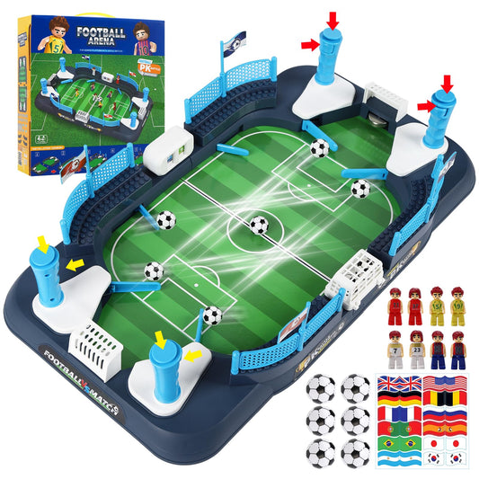 Mini Soccer Board Game for Kids 3-12, Foosball Table Toy for Age 4-8, Pinball Machine Toys for Boys 5-10 Years Old, Interactive Indoor Action Game with 6 Balls for Birthday Gift