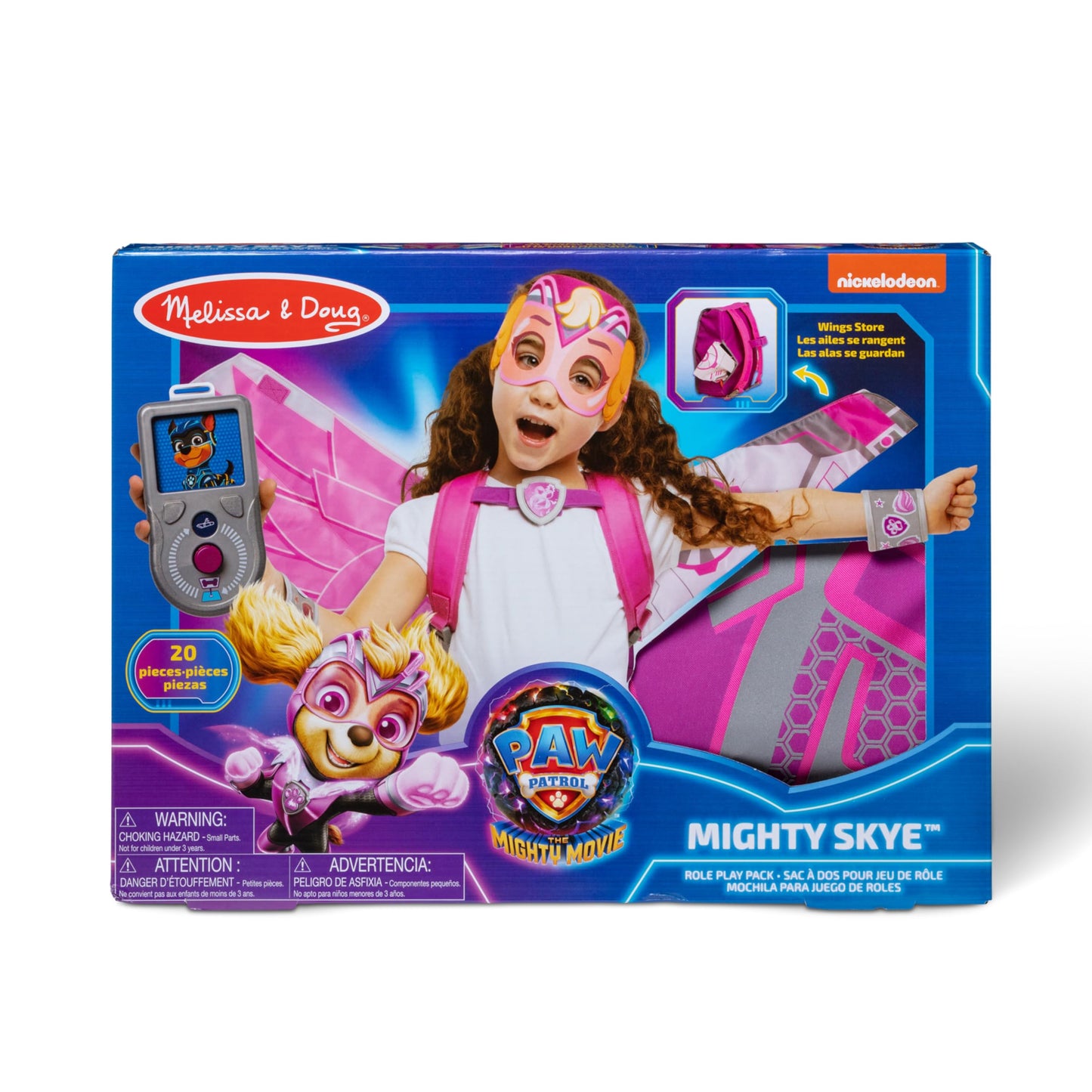 Melissa & Doug PAW Patrol™ The Mighty Movie Mighty Skye Role Play Pack with Wings for Toddlers and Kids Age 3+