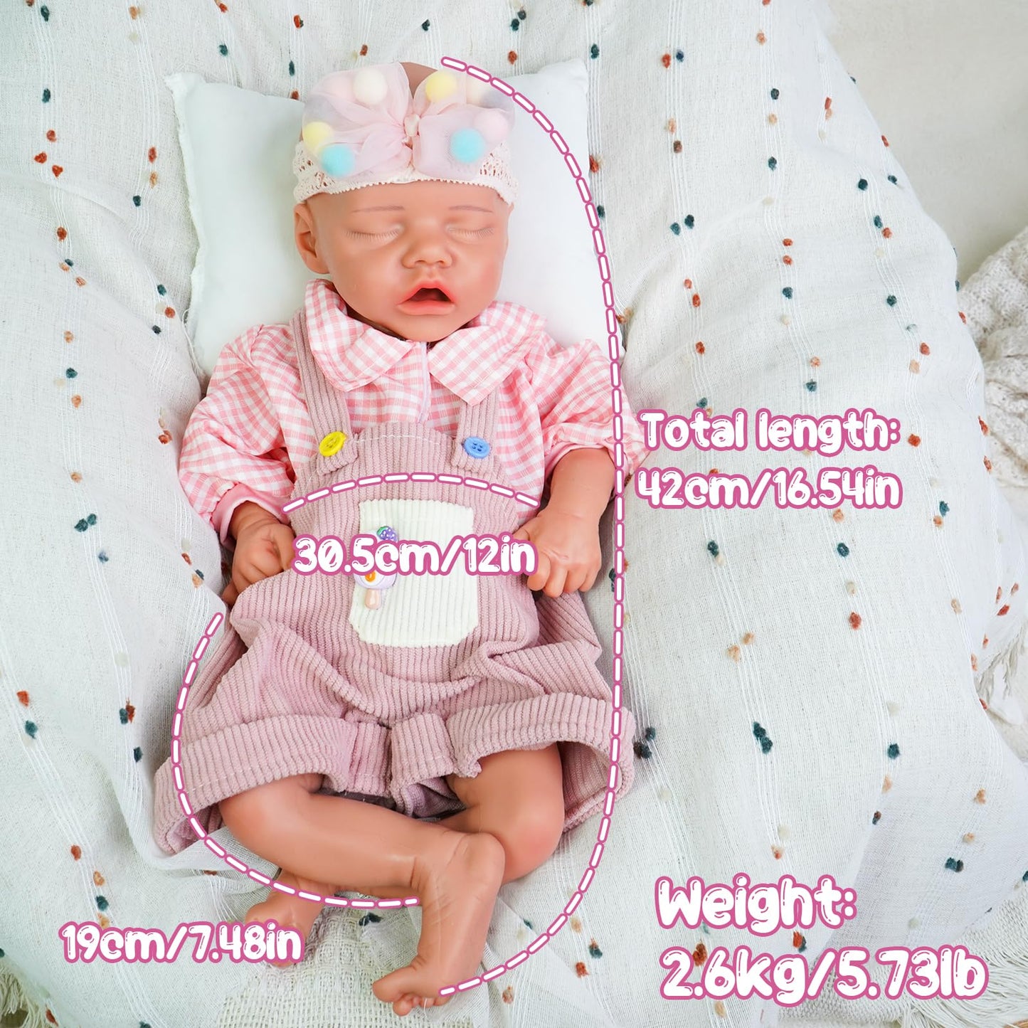 Maletofe Realistic Reborn Baby Doll, 16.5 Inch Silicone Baby Doll Girl, Full Body for Boys and Girls, Clothing Accessories Included, Kids Gift Set (Dann - Nude)