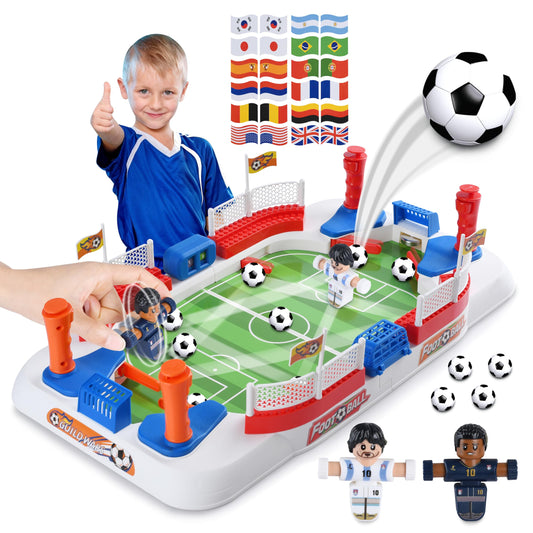 WeeHomm 2-in-1 Play Soccer Board Game for Kids, Foosball Figures PK, Foosball Table for Kids 8-12, Soccer Toys for Boys, Tabletop Football Game, Birthday Gifts for 4-10 Years Old