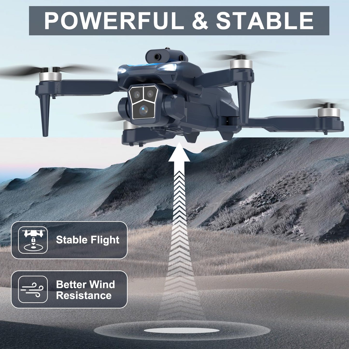 F179 Drone with 1080P Camera, Brushless Motors, Obstacle Avoidance & WIFI Control,Trajectory Flight, 3D Flip, Optical Flow Positioning, Electric 90° Lens, Quadcopter for Adults/Kids/Beginners