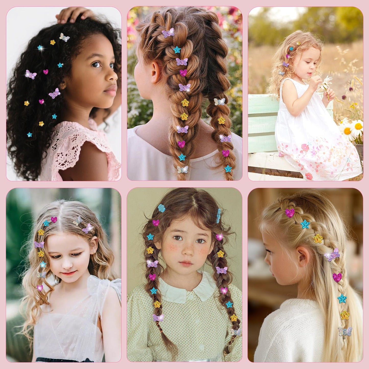 WooWee Hair Gem Stamper Kit, Sparkling Hair Jewels Styling Tool for Girls, Creative DIY Hair Art Crafts with Glitter Sequins, Birthday Party Gifts Toys for Girls Ages 3-12 Years Old