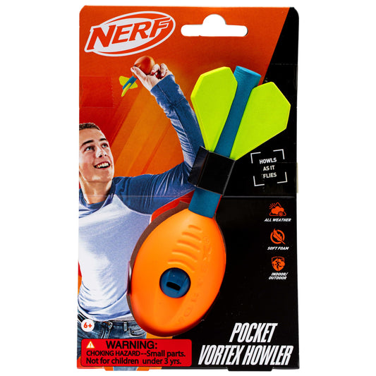 Nerf Vortex Aero Howler Mini Foam Ball for Long Distance Throws - Perfect for Pool + Beach