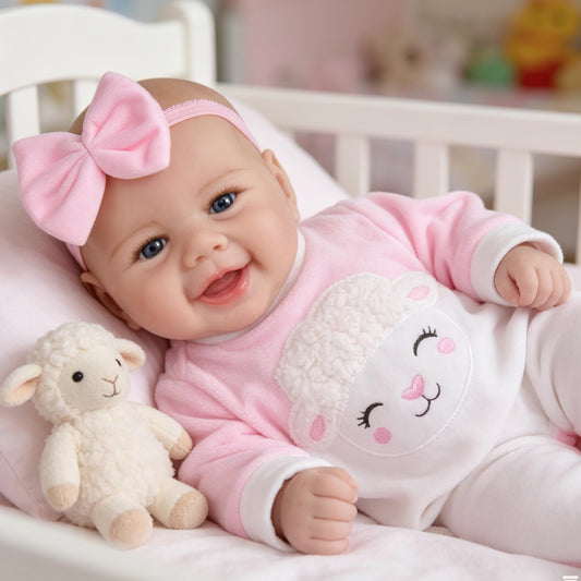 Milidool Reborn Baby Doll Girl - 17-Inch Soft Body Realistic Baby Doll Real Life Baby Dolls for 3+ Years Girl Birthday Gifts, Pretend Play, Christmas & Collection