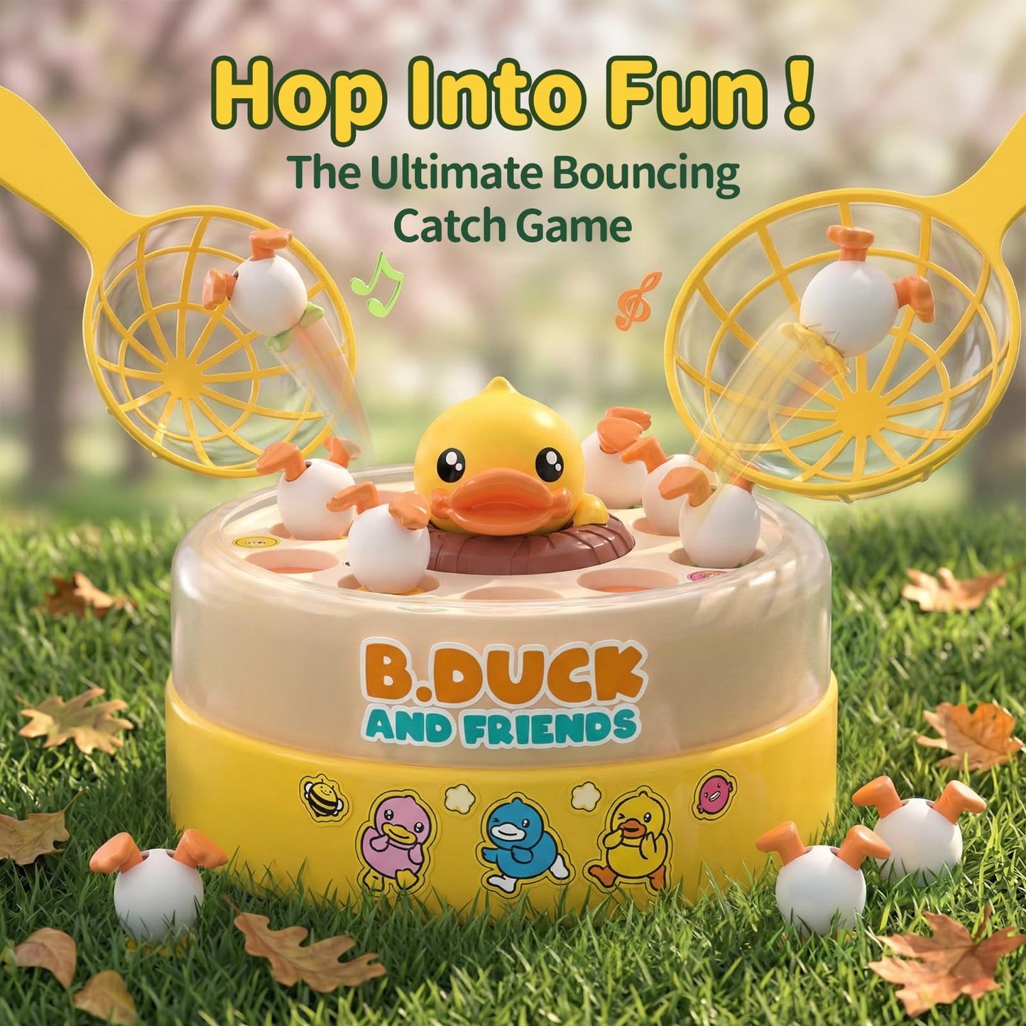BLF FUN B.Duck Games for Kids Age 4-6, Board Games Bounce and Catch Duck Toys for Kids 4-8, Family Board Games for 5-7 Boys Girls, Birthday Gifts Christmas Party Games for Toddlers 3-5