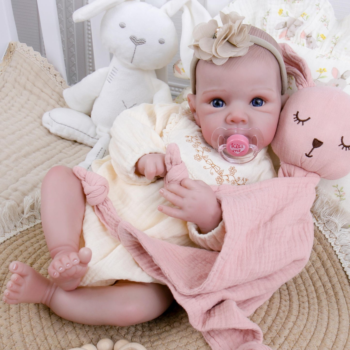 Milidool Realistic Reborn Baby Dolls - 20 Inch Cute Lifelike Real Life Baby Dolls Newborn Baby Dolls Girl Soft Cloth Body with Accessories for 3+ Year Old Girls Gifts