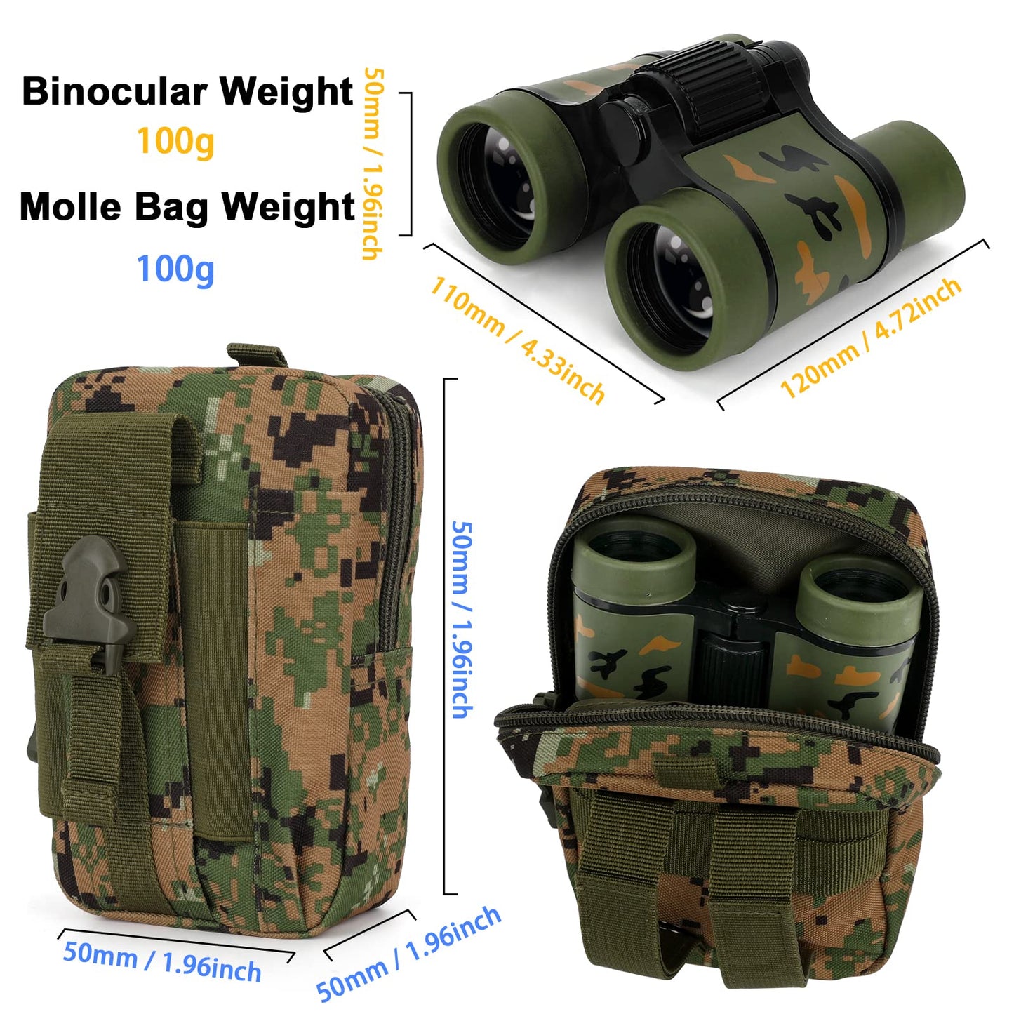 Walkie Talkies for Kids Toys for Boys Aged 5+ Outdoor Toys 2 Way Radio 22 Channel 3 Miles Range for Camp Hunt Adventure Game Birthday 6 7 8 9 10 Year Old Boys Gifts (Green)