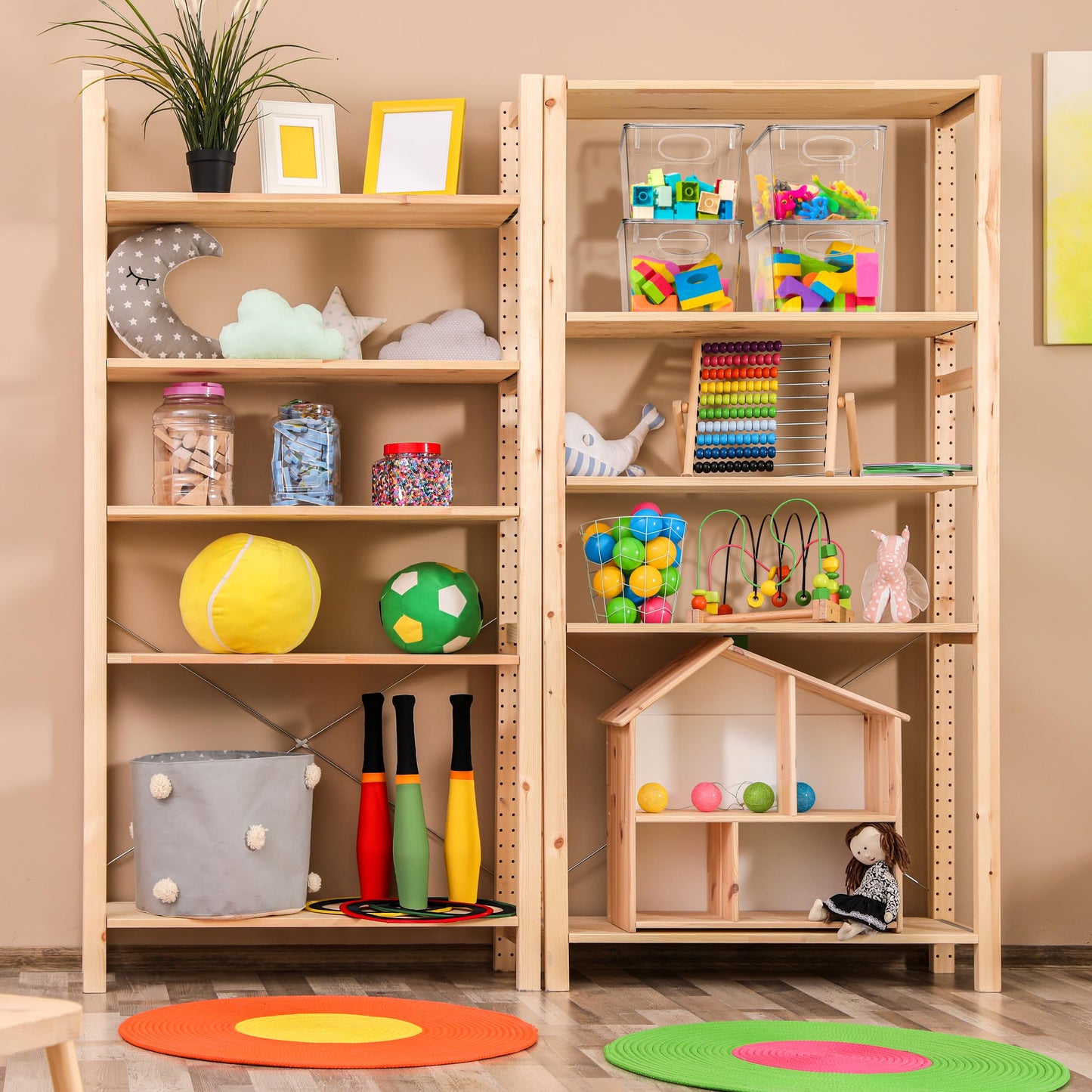 Sorbus Large Clear Plastic Bins with Lids – Stackable Organizer for Toys, Clothes, Medicine, Makeup, Closet, Art Supplies, Bathroom, Shoes – 8 Pack