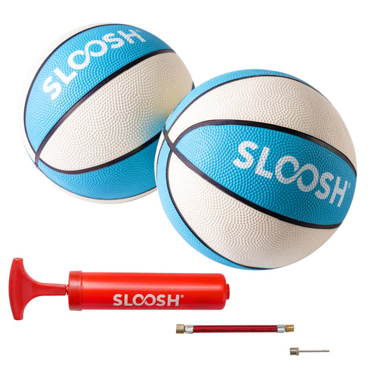 Sloosh 2 Packs 7" Pool Basketballs, Great for Floating Water Basketball Hoops, Swimming Water Toy for Kids and Adults, Pool Games Pool Party (Aquablue)