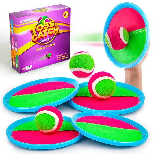 Qrooper Kids Toys Toss and Catch Game Set, Toys for 3 4 5 6 7 8 Year Old Boys Girls Birthday Gift, Yard Outdoor Games for Kid Toddler Ages 4-8 8-12 Beach Pool