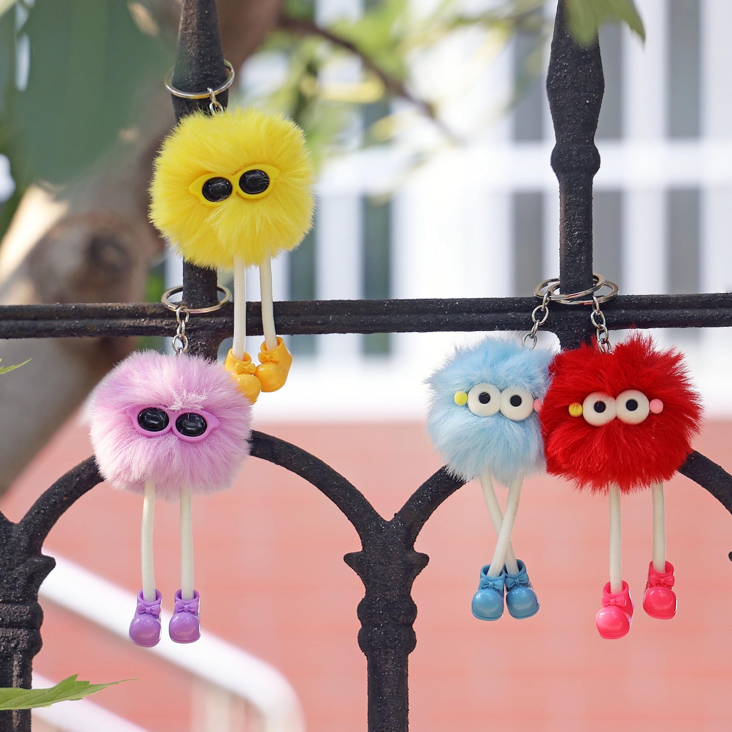 24 PCs Party Favors Keychains - Fuzzy Keychain Cute for Birthday Party Favors for Kids 8-12 Goodie Bags Stuffers for Kids End of Year Student Gifts from Teacher 5th Grade Graduation Gifts