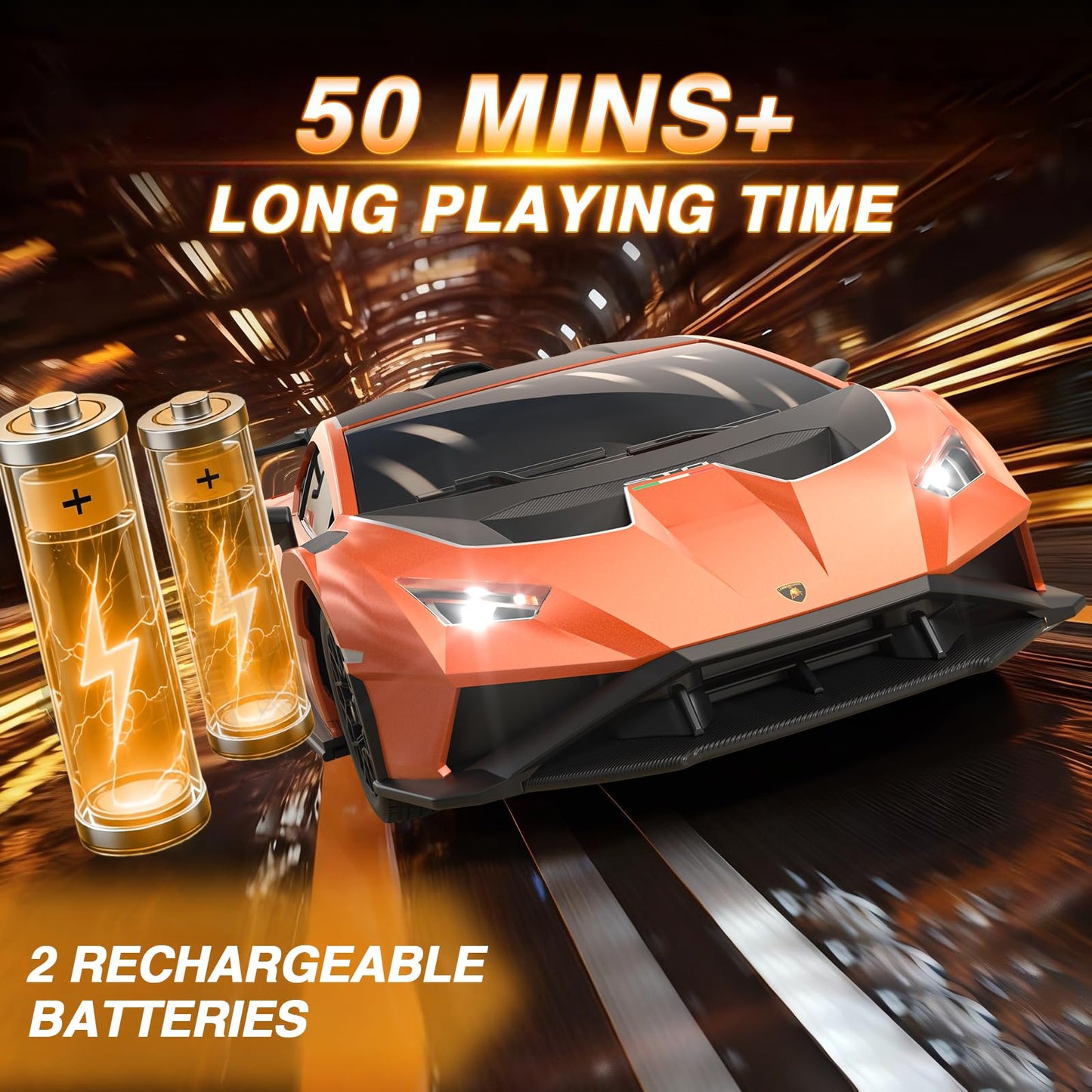 Lamborghini Remote Control Car, 1:18 Scale Officially Licensed Lambo Toy Car, 35KM/H High Speed Fast RC Drift Car with LED Light 2.4GHz Model Cars for Boys Girls Kids Adults Birthday Ideas Gift