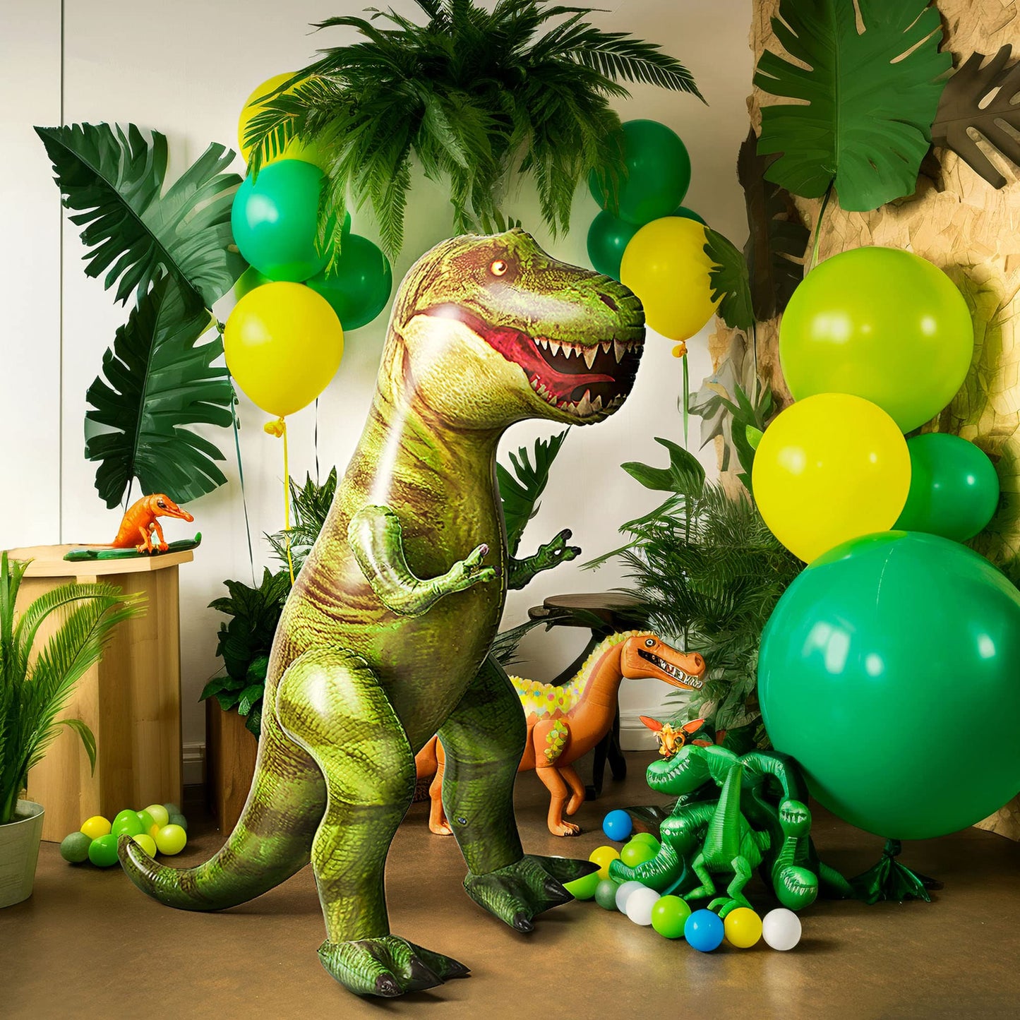 JOYIN 62” Giant T.rex Dinosaur Inflatable for Party Decorations, Birthday Party Gift for Kids and Adults, Dinosaur Pool Toys (Over 5Ft. Tall)