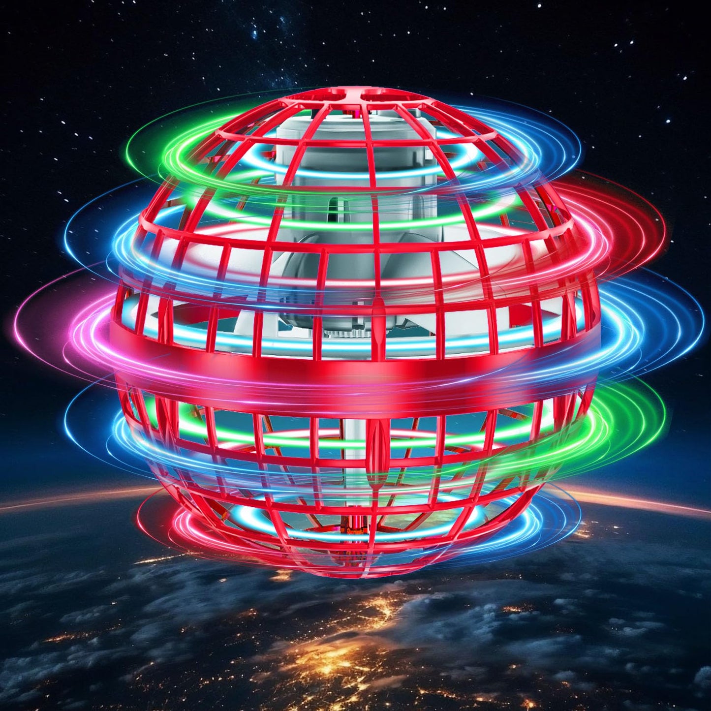 Flying Orb Ball Toys Cosmic Globe Soaring Magic Hover Hand Controlled Boomerang Spinner Mini Orbit Drone Kids Adults Outdoor Cool Stuff Toys Gift for 6 7 8 9 10+ Year Old Boys Girls Teens