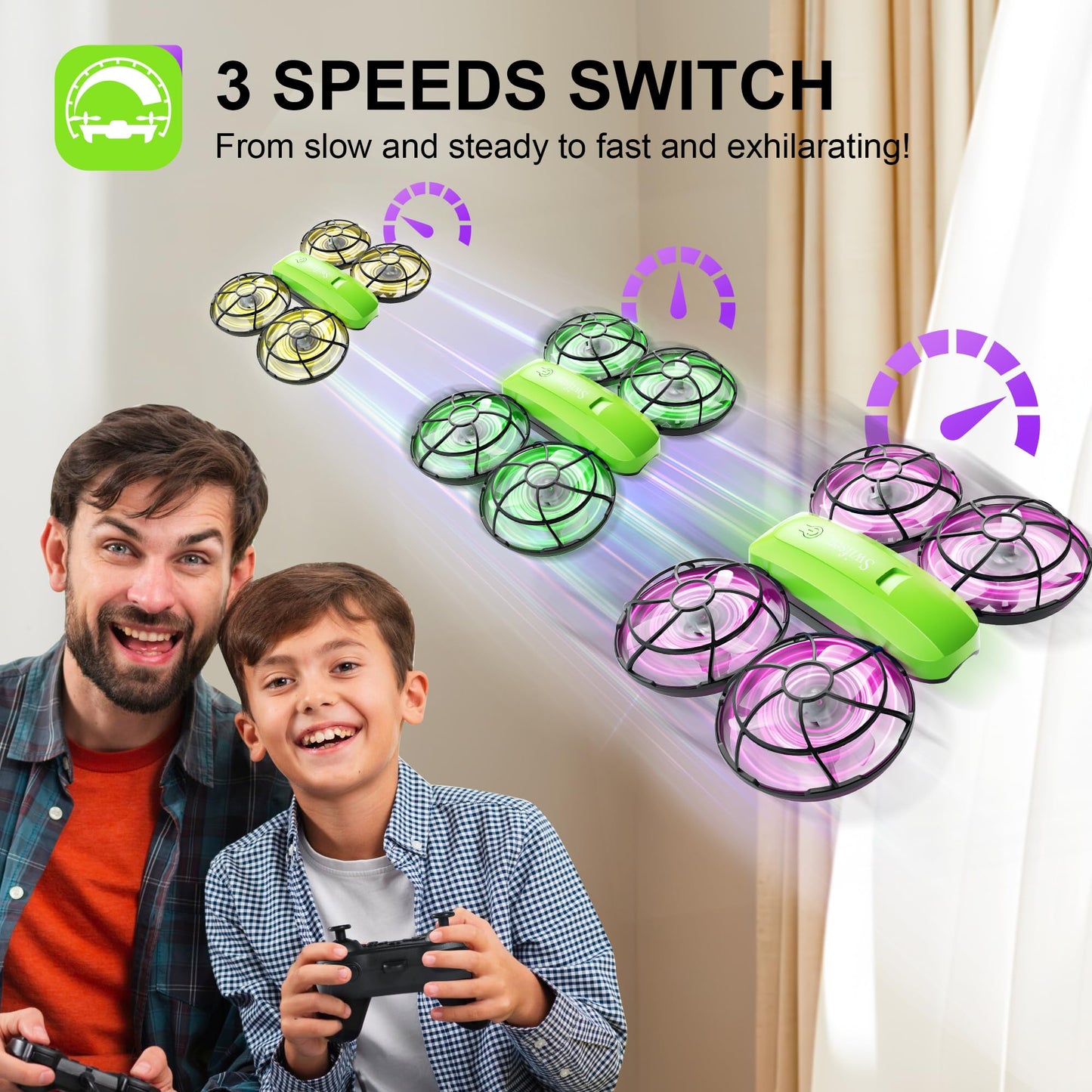 Swifsen Kids Drone with Camera – Mini Rc Toy for Boys, Beginners, Birthday Gifts for Boys and Beginners,Quadcopter Light Toy With 2 Batteries,Rc Drone Indoor Small Helicopter,Altitude Hold