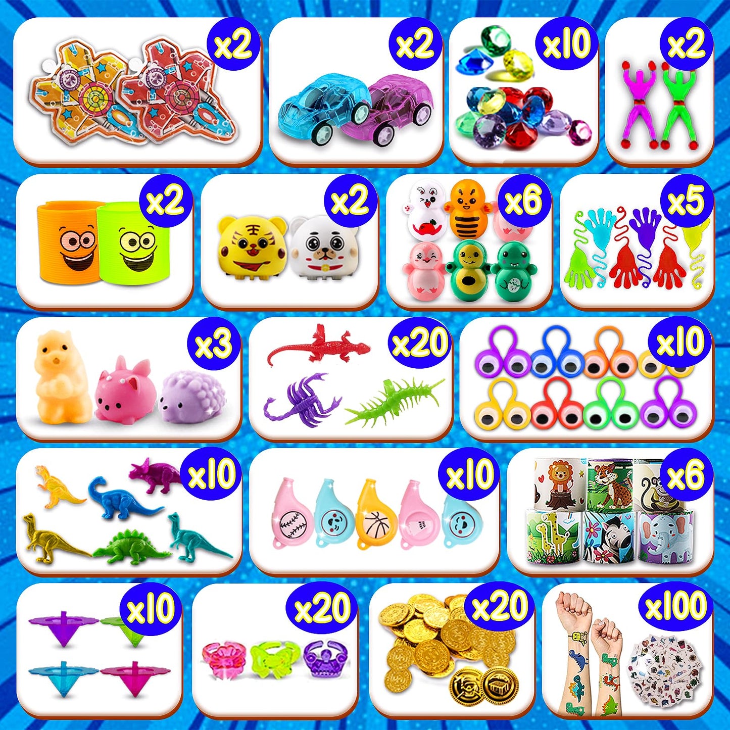 Kiss Monkey Party Favors for Kids 8-12 4-8, 320 Pack Fidget Toys Bulk, Treasure Box Toys for Classroom, Goodie Bags Stuffers for Kids, Classroom Prizes, Birthday Holiday Gifts for Boys Girls