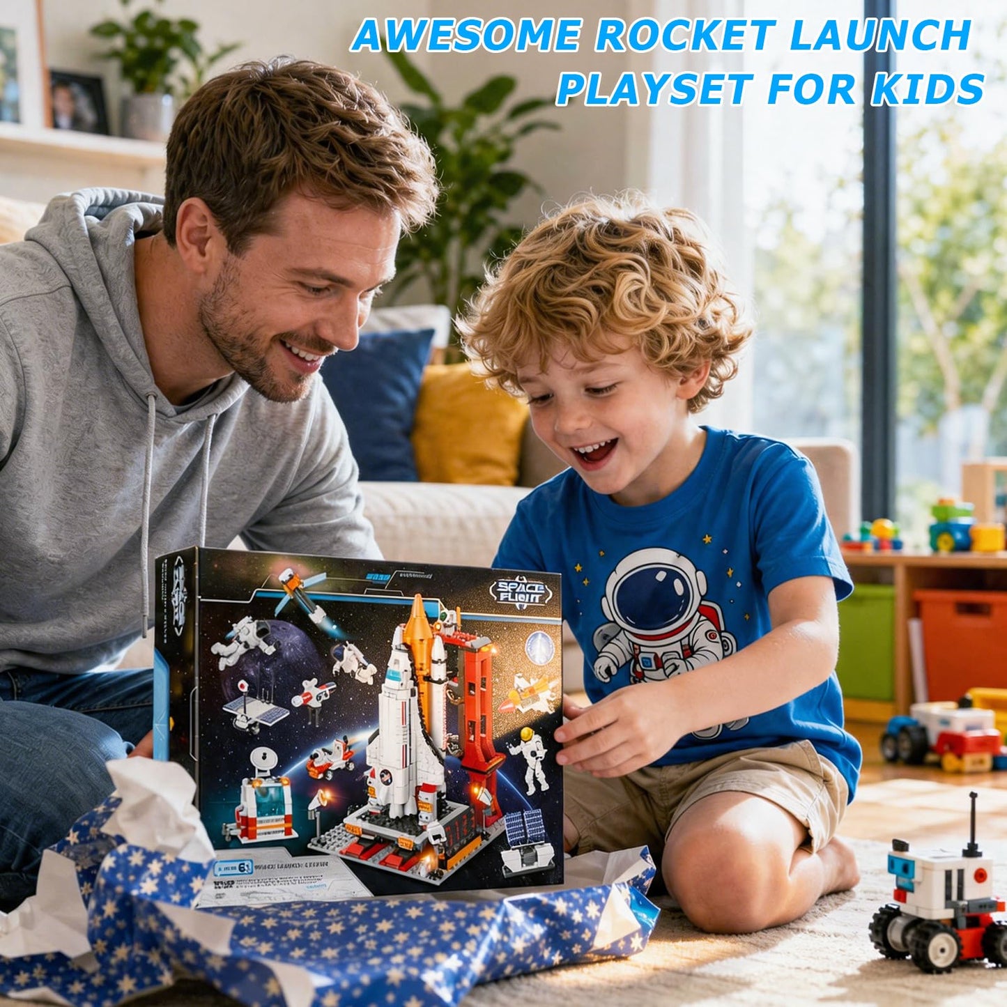 Space Exploration Shuttle Toys for 6 7 8 9 10 11 12 Year Old Kids, Girls, Boys, 12-in-1 STEM Projects Rocket Building Toy Kit with 3 Astronauts, Airplane Rocket Set, Gift idea for Ages 6 +, 885 Pcs