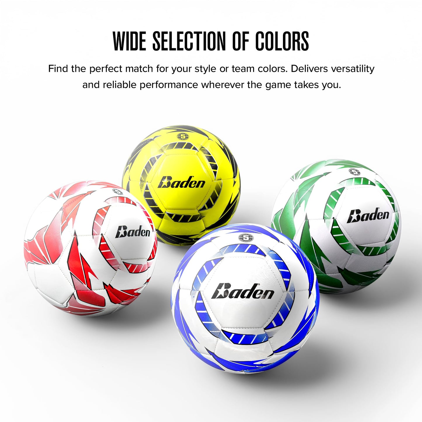 Baden Z-Series Soccer Ball | High-Performance, Durable Design for All-Season Play | Ideal for Training and Competitive Matches | Neon Yellow/White, Size 5
