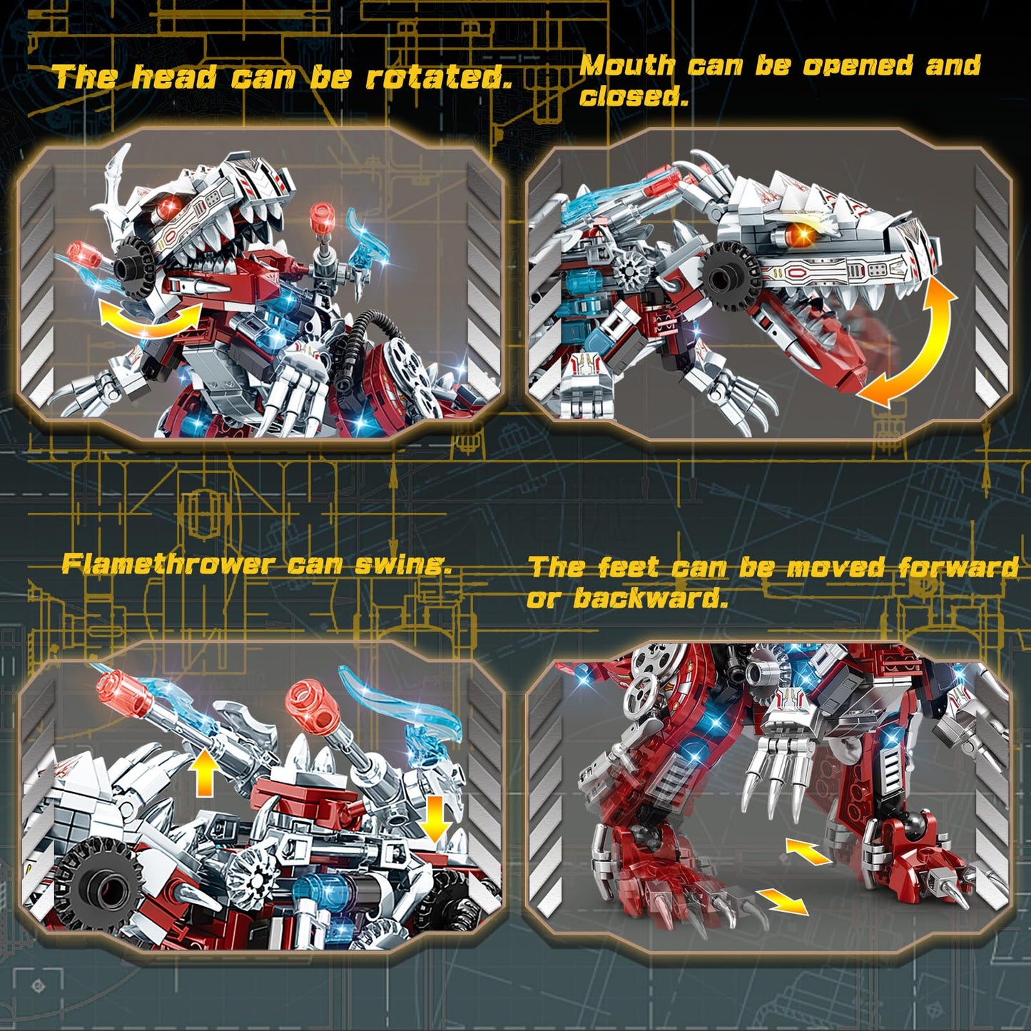 BDXEJV STEM 2 in 1 Dinosaurs Building Kits 422PCS, Compatible with Normal Dinosaurs Bricks, Toys for Kids Age 6-10 Year Old, Educational Building Sets Best Gifts for Boy 6-10