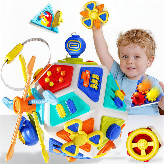22-in-1 Busy Board for 1 Year Old, Activity Cube Montessori Sensory Toys for for Toddler 1-3, Early Educational Travel Toy for 1 Year Old Kid , Fine Motor Skills Gifts for Infant 12-18 M+ Boys & Girls