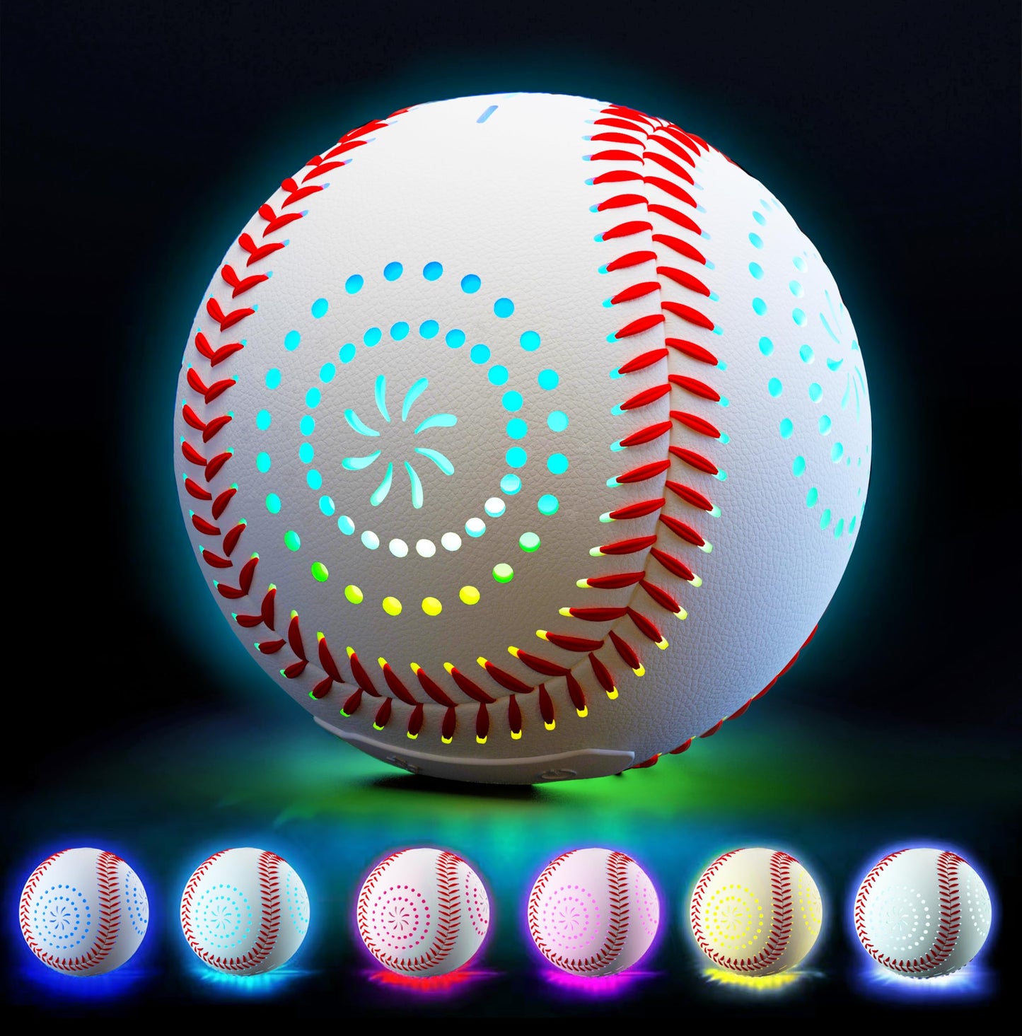 ZACEAC LED Rechargeable Baseball with 9 Lighting Modes Glow in The Dark Baseballs, Baseball Gifts for Boys 6 7 8 9 10 11 12 Years Old Sport Games for Kids Indoor Outdoor Toys for Kids