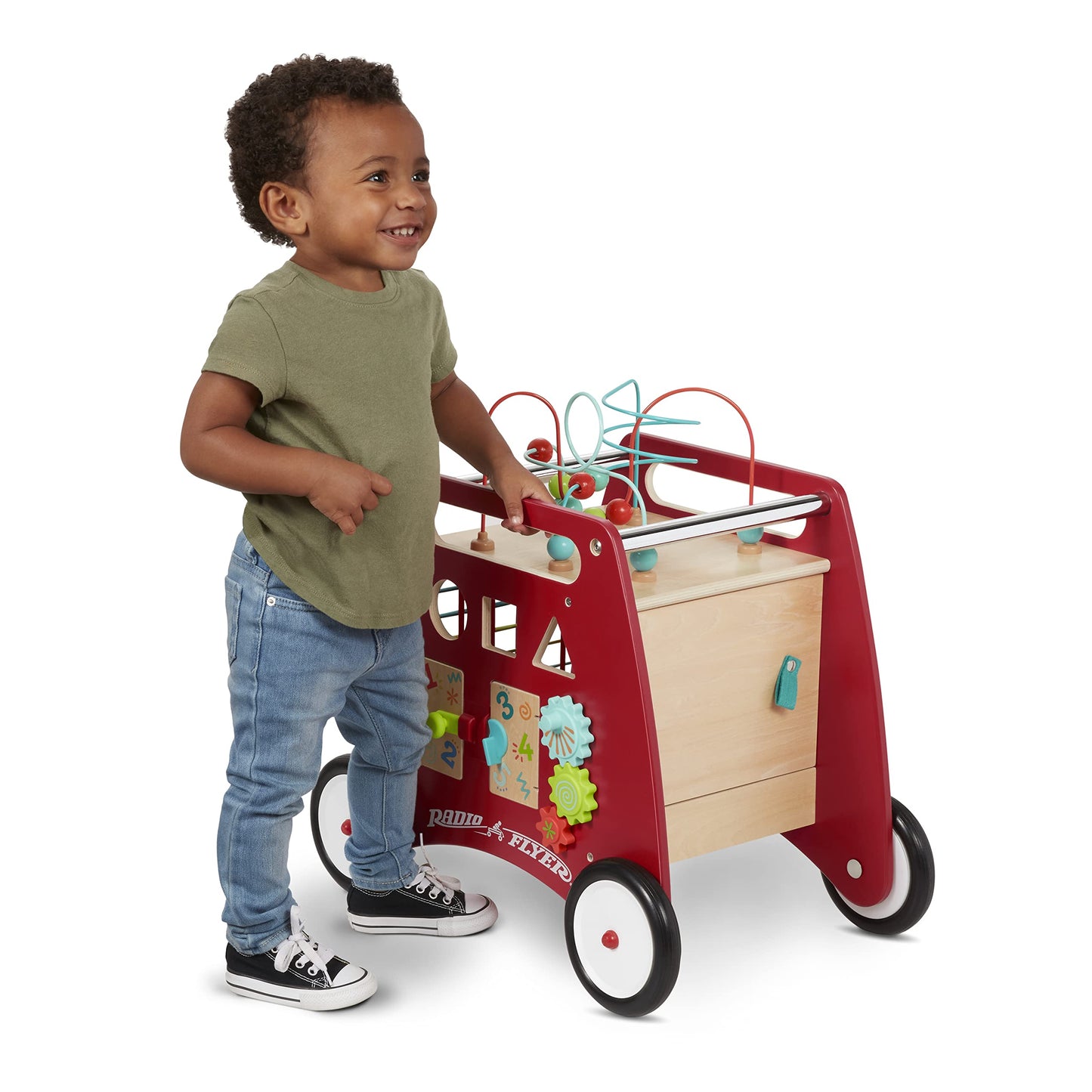 Radio Flyer Deluxe Push & Play Cube Walker, Walker Toy for Ages 1-3