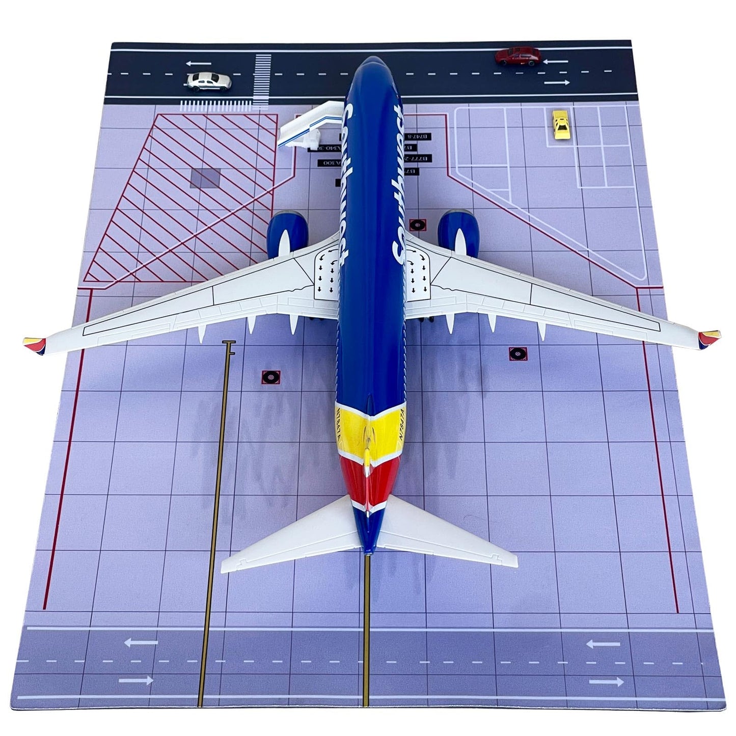 Mahfisj 1/80 Scale B737 Model 18 Inches 737 Model Airplane Kit with LED Lights, Ideal Collection for Adults